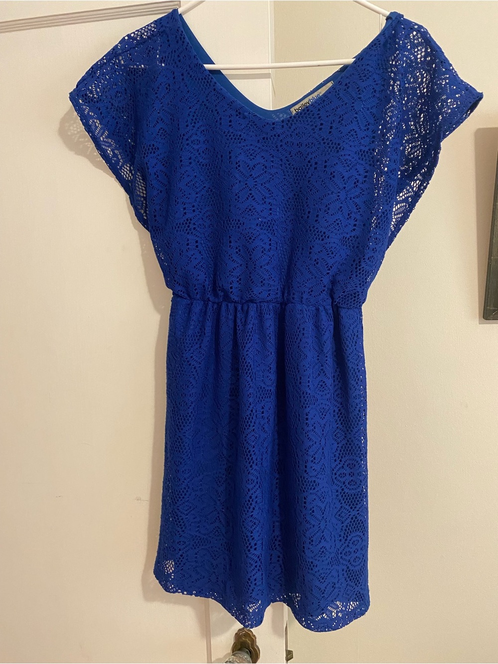 Bailey Blue Royal Blue Lace Fit & Flare Dress Size Tag Missing
